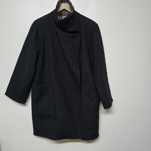 Jimmy Hourihan Dublin Ireland Women's Wool Shortie Coat Check Interior Sz M